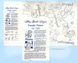 1940s Vintage Alice Brooks Embroidery Transfer 7491 Uncut Puppy DOW Tea Towels
