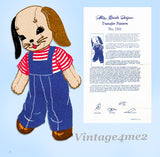 1940s Vintage Alice Brooks Transfer Pattern 7511 Uncut Stuffed Puppy Toy Doll