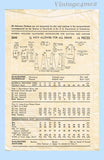 1940s Vintage Advance Sewing Pattern 2540 Plus Size WWII Womens Shirtwaist Dress 40 B