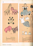 Advance 4019: 1940s Cute Rare WWII Stuffed Animal Set Vintage Sewing Pattern