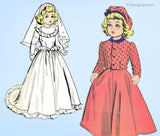 1940s Vintage Advance Sewing Pattern 5002 Uncut 18in Bridal Doll Clothes