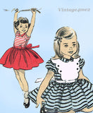 1950s Vintage Advance Sewing Pattern 6313 Darling Toddler Girls Dress