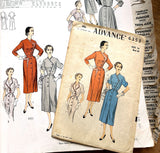 Advance 6353: 1950s Stunning Uncut Misses Dress Size 32 B Vintage Sewing Pattern