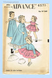 1950s Vintage Advance Sewing Pattern 6571 Uncut Learn to Sew 14 Inch Toni Doll Clothes