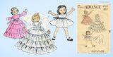 1950s Vintage Advance Sewing Pattern 6919 Learn to Sew 21 In Toni Doll Clothes