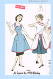 1950s Vintage Advance Sewing Pattern 8783 Uncut Misses Full Bib Apron Size 30 B
