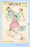 1950s Vintage Advance Sewing Pattern 6570 Learn to Sew Toni Doll Clothes ORIGINAL
