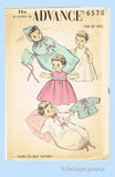 1950s Vintage Advance Sewing Pattern 6570 Learn to Sew Toni Doll Clothes ORIGINAL