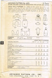 1950s Vintage Advance Sewing Pattern 6570 Learn to Sew Toni Doll Clothes ORIGINAL