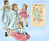 1950s Vintage Advance Sewing Pattern 6571 Learn to Sew Toni Doll Clothes ORIGINAL 21 Inch