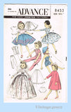 1950s Vintage Advance Sewing Pattern 8453 10" High Heel Revlon Doll Clothes