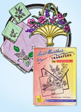 1960s Aunt Martha Floral Pillowcase Motifs Uncut Embroidery Transfer 3224