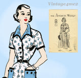 1950s Vintage American Weekly Sewing Pattern 3832 Uncut Misses Dress 36 Bust