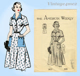 1950s Vintage American Weekly Sewing Pattern 3832 Uncut Misses Dress 36 Bust