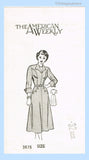 1950s Vintage Mail Order Sewing Pattern 3875 Stunning Misses Dress Sz 32 Bust