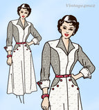1950s Vintage Mail Order Sewing Pattern 3875 Stunning Misses Dress Sz 32 Bust