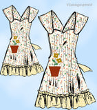 Anne Cabot 5007: WWII 1940s Flowerpot Apron Multi Size Vintage Sewing Pattern