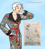 Advance 1103: 1930s Stunning Misses House Coat or Robe 36 B Vintage Sewing Pattern
