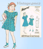 Advance 1527: 1930s Sweet Little Girls Princess Dress Sz 10 Vintage Sewing Pattern