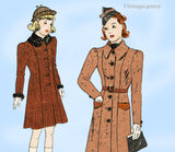 1930s Vintage Advance Sewing Pattern 1877 Little Girls Princess Coat Size 12
