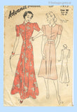 1930s Vintage Advance Sewing Pattern 1975 Stunning Misses Housecoat Size 38 Bust