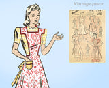 1930s Vintage Advance Sewing Pattern 2361 Misses Full Bib Apron Set Sz 38 40 B