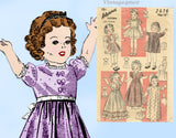1940s Vintage Advance Sewing Pattern 2616 16 Inch Shirley Temple Doll Clothes