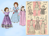 1940s Vintage Advance Sewing Pattern 2616 20 Inch Shirley Temple Doll Clothes
