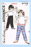 1960s Vintage Advance Sewing Pattern 2773 Uncut Toddler Girls Play Clothes Sz 6