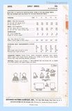 1960s Vintage Advance Sewing Pattern 2820 Cute Little Girls Shirtwaist Dress Size 7