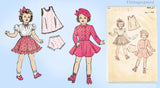 1940s Vintage Advance Sewing Pattern 4421 Charming 21 Inch Doll Clothes Set