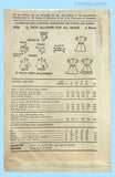 1940s Vintage Advance Sewing Pattern 4702 Cute Tiny Toddler Girls Dress