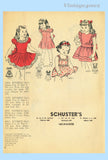 Advance 4882: 1940s Toddler Girls Pinafore Sun Dress Sz 6 Vintage Sewing Pattern