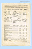 1940s Vintage Advance Sewing Pattern 5002 21 Inch Bridal Doll Clothes Set
