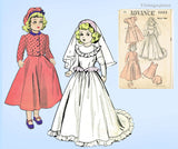 1940s Vintage Advance Sewing Pattern 5002 21 Inch Bridal Doll Clothes Set
