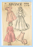 1940s Vintage Advance Sewing Pattern 5002 21 Inch Bridal Doll Clothes Set