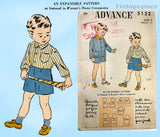 Advance 5132: 1940s Toddler Boys Expandable Suit Sz2 Vintage Sewing Pattern