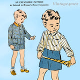 Advance 5132: 1940s Toddler Boys Expandable Suit Sz2 Vintage Sewing Pattern
