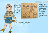 Advance 5132: 1940s Toddler Boys Expandable Suit Sz2 Vintage Sewing Pattern