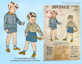 Advance 5132: 1940s Toddler Boys Expandable Suit Sz2 Vintage Sewing Pattern