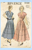 1940s Vintage Advance Sewing Pattern 5159 Gorgeous Misses Afternoon Dress 38 B