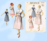 Advance 5772: 1950s Stylish Uncut Misses Sun Dress 30 B Vintage Sewing Pattern