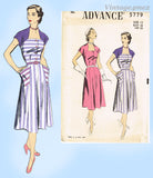 1950s Vintage Advance Sewing Pattern 5779 Uncut Misses Casual Dress Sz 30 B