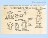 Advance Pattern 5909 Pattern Pieces