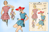 Advance 5998: 1950s Misses Cobbler Apron Sz SM Vintage Sewing Pattern