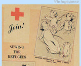 1940s Vintage Advance Sewing Pattern Red Cross 6 Simple WWII Baby Layette