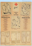1940s Vintage Advance Sewing Pattern Red Cross 6 Simple WWII Baby Layette