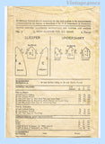 1940s Vintage Advance Sewing Pattern Red Cross 6 Simple WWII Baby Layette