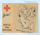 1940s Vintage Advance Sewing Pattern Red Cross 6 Simple WWII Baby Layette