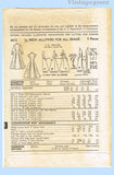 Advance 6012: 1950s Glamorous Misses Dress Sz 34 Bust Vintage Sewing Pattern